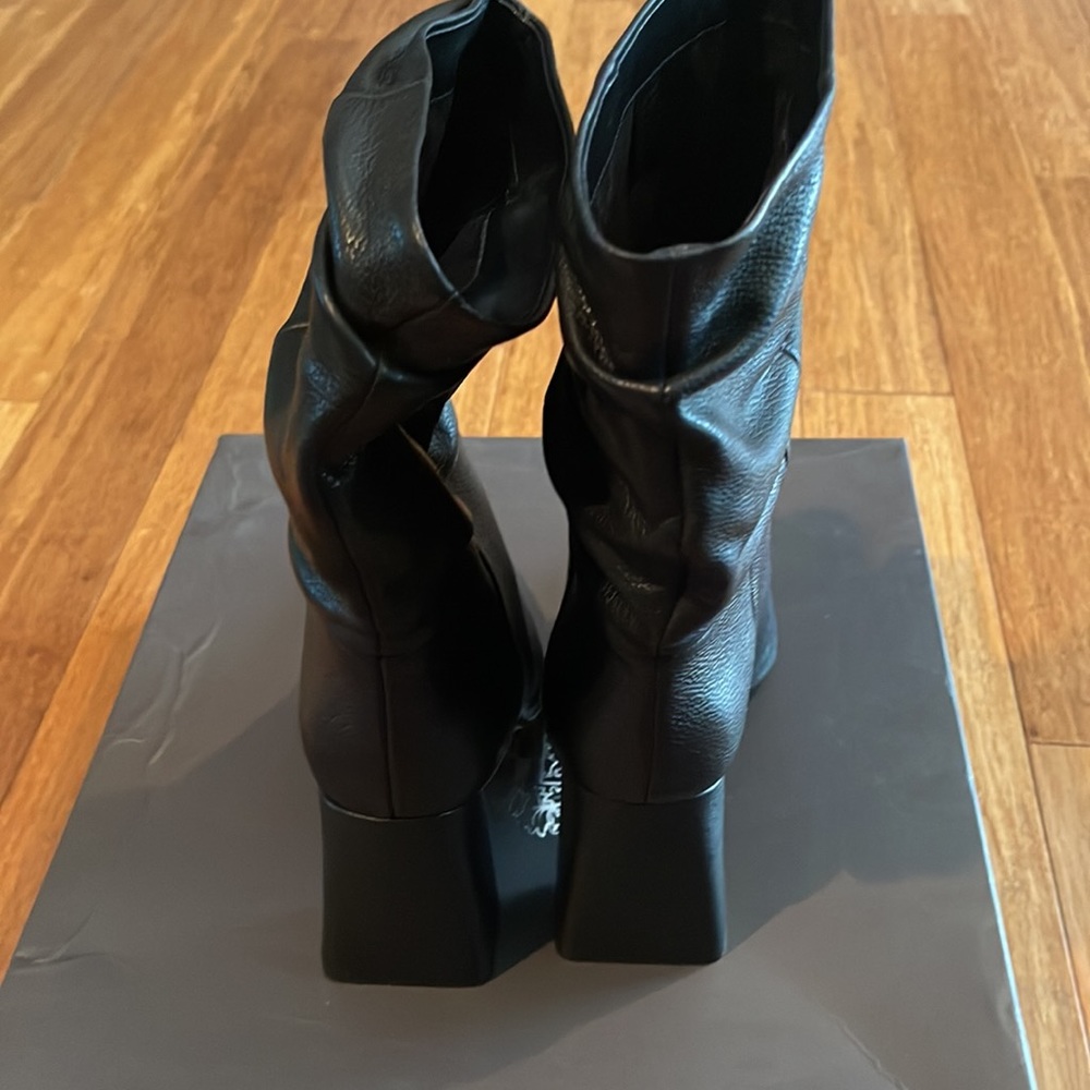 Vince Camuto Black Leather Boots - Picture 3 of 5